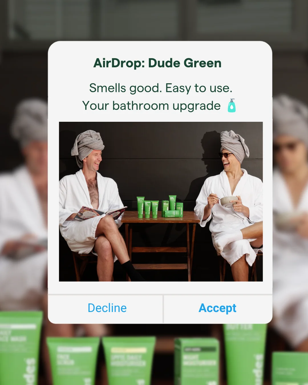 Two Dudes men's skincare paid social creative